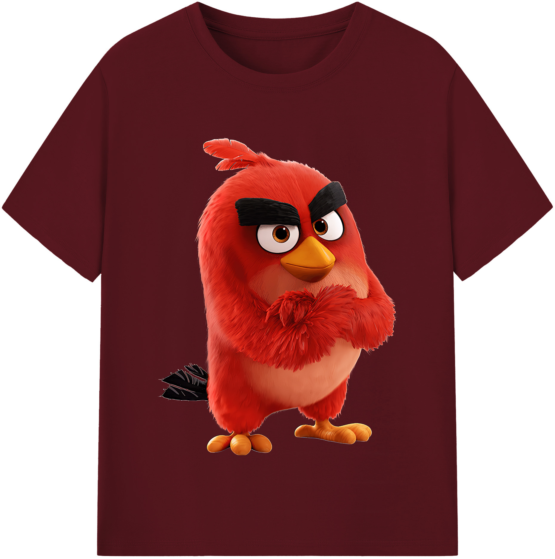 （画像用） Angry Birds アングリーバード 綿100％半袖Tシャツ（フロントプリント）